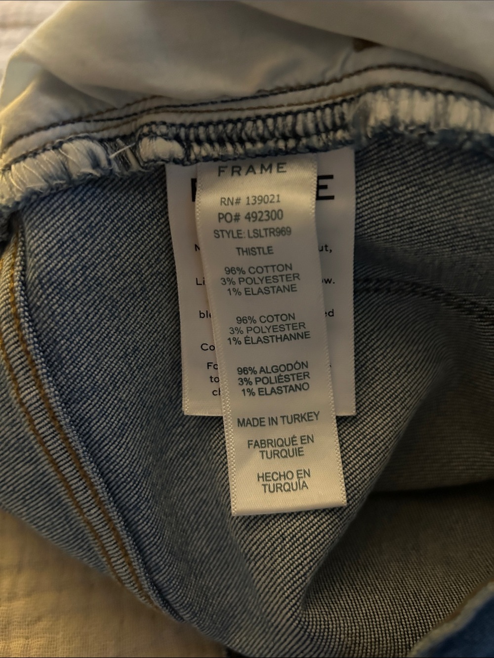 FRAME Denim "Le Slender" Straight Leg Jeans in the Thistle wash Size 25 - Picture 3 of 9